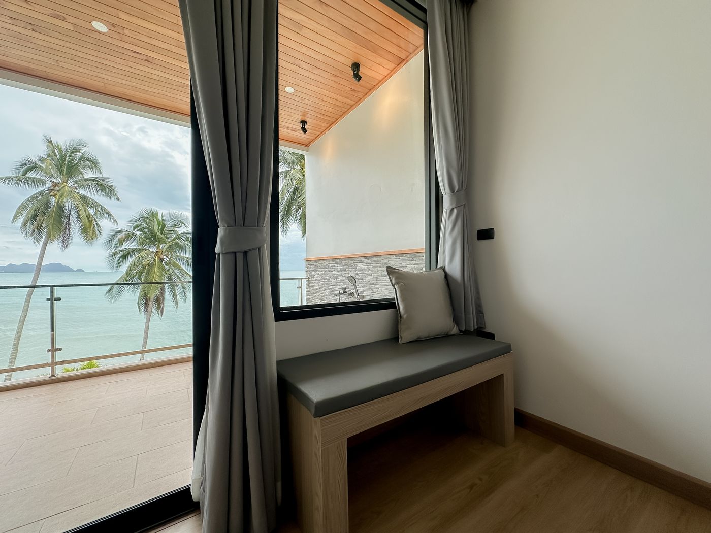 Window seat facing the sea